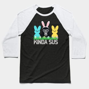 Gorilla Tag Kinda Sus Easter Candy Merch VR Gamer Baseball T-Shirt